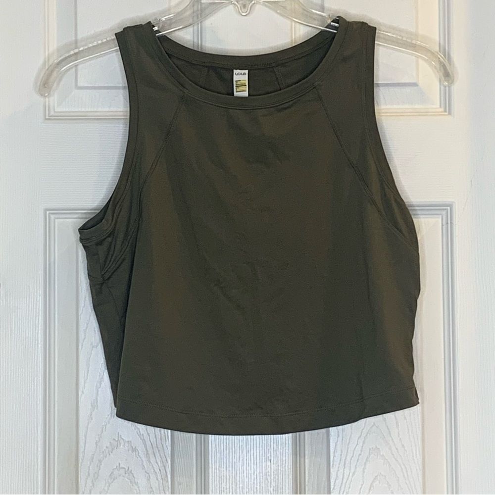 Lole Comfort Stretch Cropped Top Green Size Large